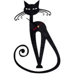 Casa si Gradina - Decoratiuni - Ceasuri - Ceas decorativ HH824 Negru din Lemn Pisica - Infinity.ro