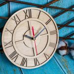 Casa si Gradina - Decoratiuni - Ceasuri - Ceas de Perete Personalizat Blank HH1508 din lemn pentru Licheni - 30x30 cm - Infinity.ro