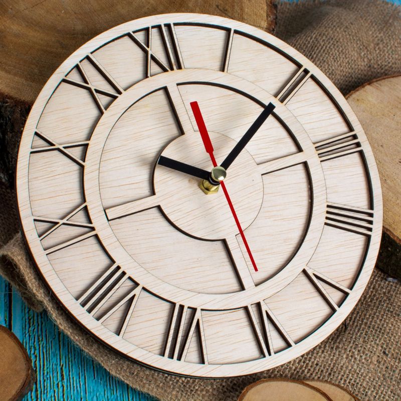 Casa si Gradina - Decoratiuni - Ceasuri - Ceas de Perete Personalizat Blank HH1508 din lemn pentru Licheni - 20x20 cm - Infinity.ro