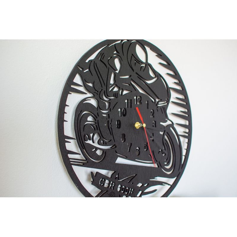 Casa si Gradina - Decoratiuni - Ceasuri - Ceas Decorativ Personalizabil din lemn HH263 Motor, CBR 600F - 38 L x 38 H (cm) - Infinity.ro