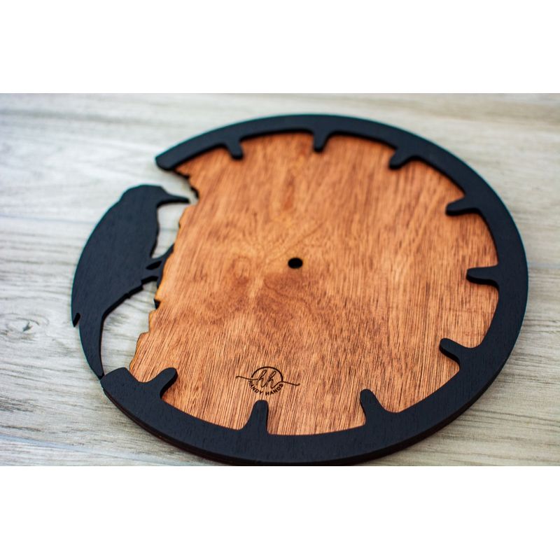 Casa si Gradina - Decoratiuni - Ceasuri - Ceas Personalizabil de lemn decorativ, Cea35, Ciocanitoare - 25 L x 25 H (cm) - Infinity.ro