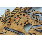 Casa si Gradina - Decoratiuni - Ceasuri - Ceas Decorativ Personalizabil din lemn Barbershop HH268 - 25 L x 25 H (cm) - Infinity.ro