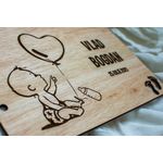 Market - Cadouri - Rame si albume foto - GuestBook Album Foto de Botez Personalizat din lemn Bebelus Baiat - Infinity.ro