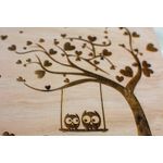 Market - Cadouri - Rame si albume foto - Album Foto GuestBook A4 de Nunta Personalizat HH676 din lemn Inimi Bufnite 30x21 cm - Infinity.ro