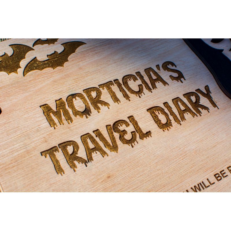 Market - Cadouri - Rame si albume foto - Album Foto de Nunta Personalizat din lemn GuestBook Morticia Addams 30x21 cm - Infinity.ro