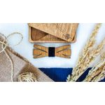 Fashion, accesorii si bijuterii - Barbati - Accesorii barbati - Cravate si papioane barbati - Papion din Lemn HH328, Handmade, in Cutie Premium Personalizata - Infinity.ro