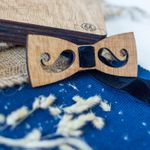 Fashion, accesorii si bijuterii - Barbati - Accesorii barbati - Cravate si papioane barbati - Papion din Lemn HH289, Handmade, in Cutie Premium Personalizata - Infinity.ro