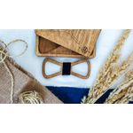 Fashion, accesorii si bijuterii - Barbati - Accesorii barbati - Cravate si papioane barbati - Papion din Lemn HH339, Handmade, in Cutie Premium Personalizata - Infinity.ro