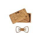 Fashion, accesorii si bijuterii - Barbati - Accesorii barbati - Cravate si papioane barbati - Papion din Lemn HH362, Handmade, in Cutie Premium Personalizata - Infinity.ro