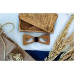 Fashion, accesorii si bijuterii - Barbati - Accesorii barbati - Cravate si papioane barbati - Papion din Lemn HH289, Handmade, in Cutie Premium Personalizata - Infinity.ro