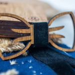 Fashion, accesorii si bijuterii - Barbati - Accesorii barbati - Cravate si papioane barbati - Papion din Lemn HH362, Handmade, in Cutie Premium Personalizata - Infinity.ro