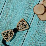 Fashion, accesorii si bijuterii - Barbati - Accesorii barbati - Cravate si papioane barbati - Papion din lemn HH976 Personalizat in Cutie Premium Cadou 11.5x5 cm - Infinity.ro