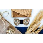 Fashion, accesorii si bijuterii - Barbati - Accesorii barbati - Cravate si papioane barbati - Papion din Lemn HH329, Handmade, in Cutie Premium Personalizata - Infinity.ro