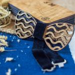 Fashion, accesorii si bijuterii - Barbati - Accesorii barbati - Cravate si papioane barbati - Papion din Lemn HH329, Handmade, in Cutie Premium Personalizata - Infinity.ro