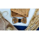 Fashion, accesorii si bijuterii - Barbati - Accesorii barbati - Cravate si papioane barbati - Papion din Lemn HH350, Handmade, in Cutie Premium Personalizata - Infinity.ro