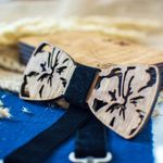 Fashion, accesorii si bijuterii - Barbati - Accesorii barbati - Cravate si papioane barbati - Papion din Lemn HH350, Handmade, in Cutie Premium Personalizata - Infinity.ro