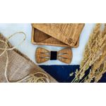 Fashion, accesorii si bijuterii - Barbati - Accesorii barbati - Cravate si papioane barbati - Papion din Lemn HH291, Handmade, in Cutie Premium Personalizata - Infinity.ro