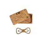 Fashion, accesorii si bijuterii - Barbati - Accesorii barbati - Cravate si papioane barbati - Papion din Lemn HH358, Handmade, in Cutie Premium Personalizata - Infinity.ro