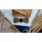 Fashion, accesorii si bijuterii - Barbati - Accesorii barbati - Cravate si papioane barbati - Papion din Lemn HH322, Handmade, in Cutie Premium Personalizata - Infinity.ro