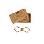 Fashion, accesorii si bijuterii - Barbati - Accesorii barbati - Cravate si papioane barbati - Papion din Lemn HH308, Handmade, in Cutie Premium Personalizata - Infinity.ro