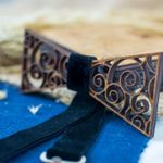 Fashion, accesorii si bijuterii - Barbati - Accesorii barbati - Cravate si papioane barbati - Papion din Lemn HH321, Handmade, in Cutie Premium Personalizata - Infinity.ro