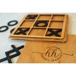 Jucarii, Copii si Bebe - Jucarii si jocuri - Jucarii & jocuri educative - Jocuri si jucarii educative - Joc Personalizabil, HandyHands, educativ Montessori X si O din lemn - 13 L x 13 H (cm) - Infinity.ro