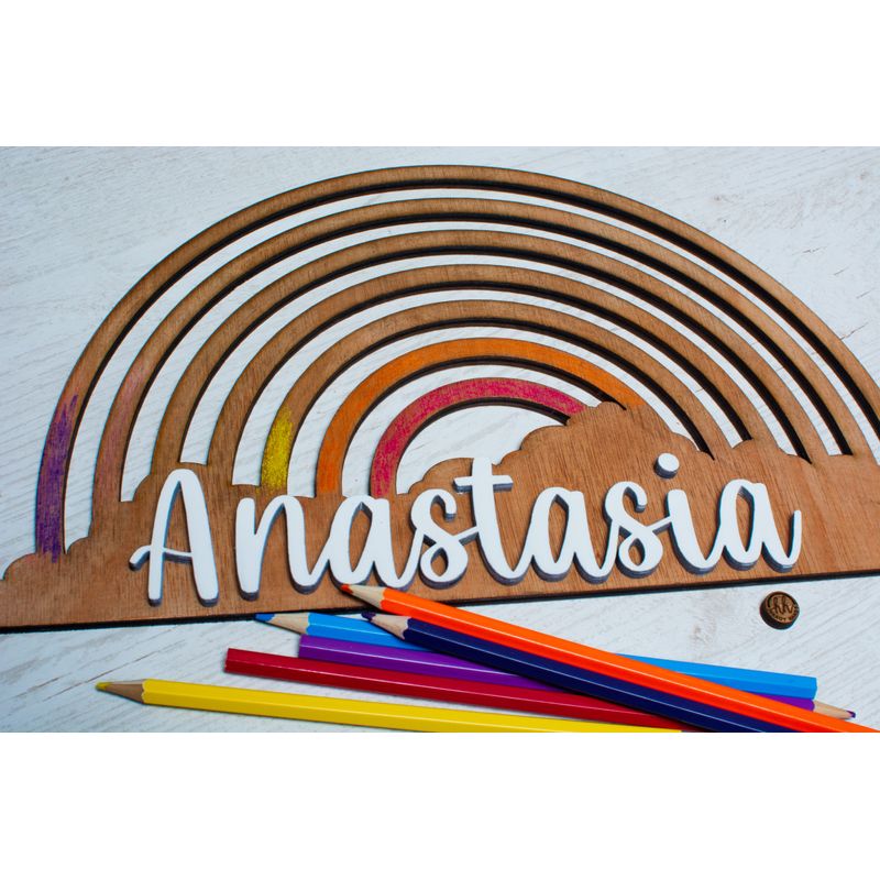 Jucarii, Copii si Bebe - Jucarii si jocuri - Jucarii & jocuri educative - Jocuri si jucarii educative - Joc Personalizabil, HandyHands, educativ Montessori Curcubeu de crosetat sau desenat personalizat - 22 L x 12 H (cm) - Infinity.ro