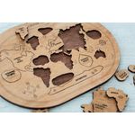Jucarii, Copii si Bebe - Jucarii si jocuri - Jucarii & jocuri educative - Jocuri si jucarii educative - Puzzle din lemn Personalizabil HandyHands - Continente si oceane - 23 L x 16 H (cm) - Infinity.ro