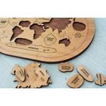Jucarii, Copii si Bebe - Jucarii si jocuri - Jucarii & jocuri educative - Jocuri si jucarii educative - Puzzle din lemn Personalizabil HandyHands - Continente si oceane - 23 L x 16 H (cm) - Infinity.ro