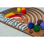 Jucarii, Copii si Bebe - Jucarii si jocuri - Jucarii & jocuri educative - Jocuri si jucarii educative - Joc Personalizabil, HandyHands, educativ Montessori Curcubeu de crosetat sau desenat personalizat - 57 L x 30 H (cm) - Infinity.ro