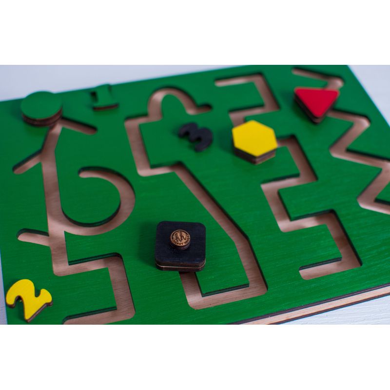 Jucarii, Copii si Bebe - Jucarii si jocuri - Jucarii & jocuri educative - Jocuri si jucarii educative - Joc Personalizabil, HandyHands, educativ Montessori Labirint 4 Circuite - 21 L x 16 H (cm) - Infinity.ro