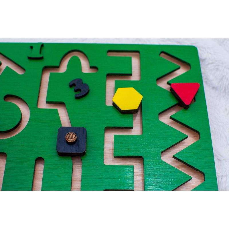 Jucarii, Copii si Bebe - Jucarii si jocuri - Jucarii & jocuri educative - Jocuri si jucarii educative - Joc Personalizabil, HandyHands, educativ Montessori Labirint 4 Circuite - 21 L x 16 H (cm) - Infinity.ro