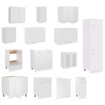 Casa si Gradina - Mobilier - Comode si corpuri - Corpuri bucatarie - Set dulapuri de bucatarie, 14 piese, alb, PAL - Infinity.ro