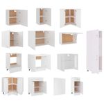 Casa si Gradina - Mobilier - Comode si corpuri - Corpuri bucatarie - Set dulapuri de bucatarie, 14 piese, alb, PAL - Infinity.ro