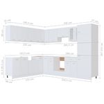 Casa si Gradina - Mobilier - Comode si corpuri - Corpuri bucatarie - Set dulapuri de bucatarie, 14 piese, alb, PAL - Infinity.ro