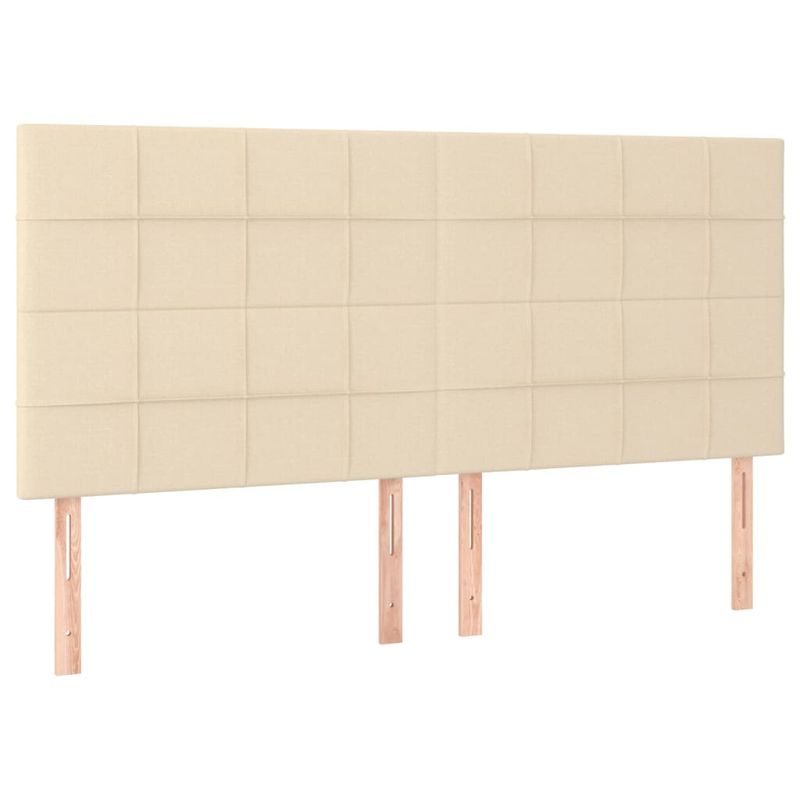Casa si Gradina - Mobilier - Paturi si accesorii - Paturi - Pat continental cu saltea, crem, 180x200 cm, textil - Infinity.ro
