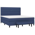Casa si Gradina - Mobilier - Paturi si accesorii - Paturi - Pat box spring cu saltea, albastru, 180x200 cm, material textil - Infinity.ro