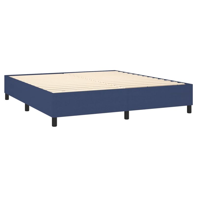 Casa si Gradina - Mobilier - Paturi si accesorii - Paturi - Pat box spring cu saltea, albastru, 180x200 cm, material textil - Infinity.ro