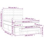 Casa si Gradina - Mobilier - Paturi si accesorii - Paturi - Pat box spring cu saltea, alb, 140x190 cm, piele ecologica - Infinity.ro