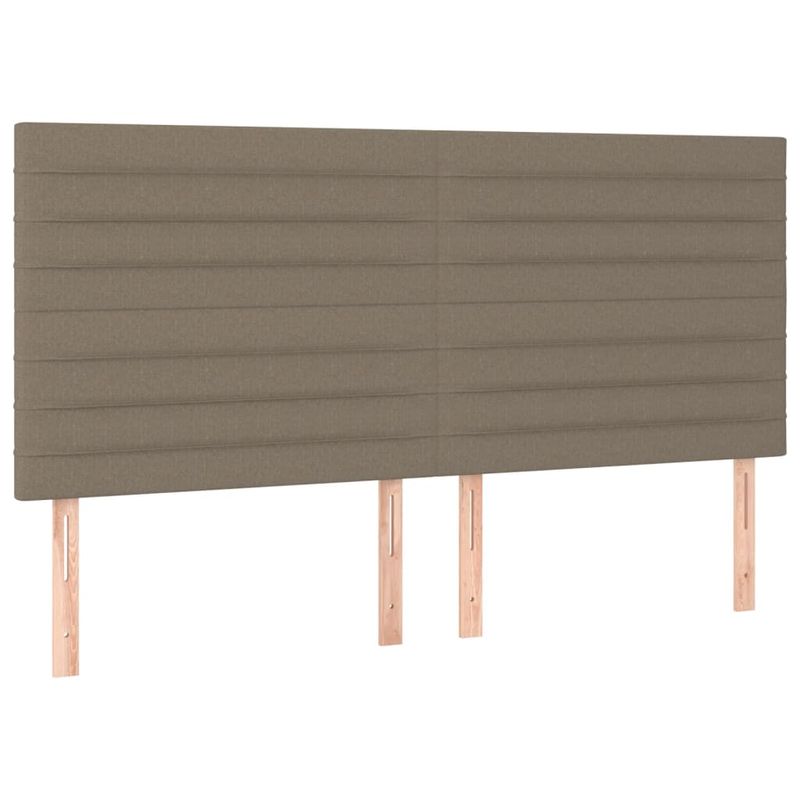 Casa si Gradina - Mobilier - Paturi si accesorii - Paturi - Pat continental cu saltea, gri taupe, 180x200 cm, textil - Infinity.ro