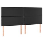 Casa si Gradina - Mobilier - Paturi si accesorii - Paturi - Pat box spring cu saltea, negru, 180x200 cm, piele ecologica - Infinity.ro