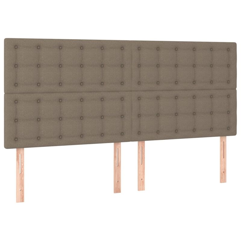 Casa si Gradina - Mobilier - Paturi si accesorii - Paturi - Pat box spring cu saltea, gri taupe, 160x200 cm material textil - Infinity.ro