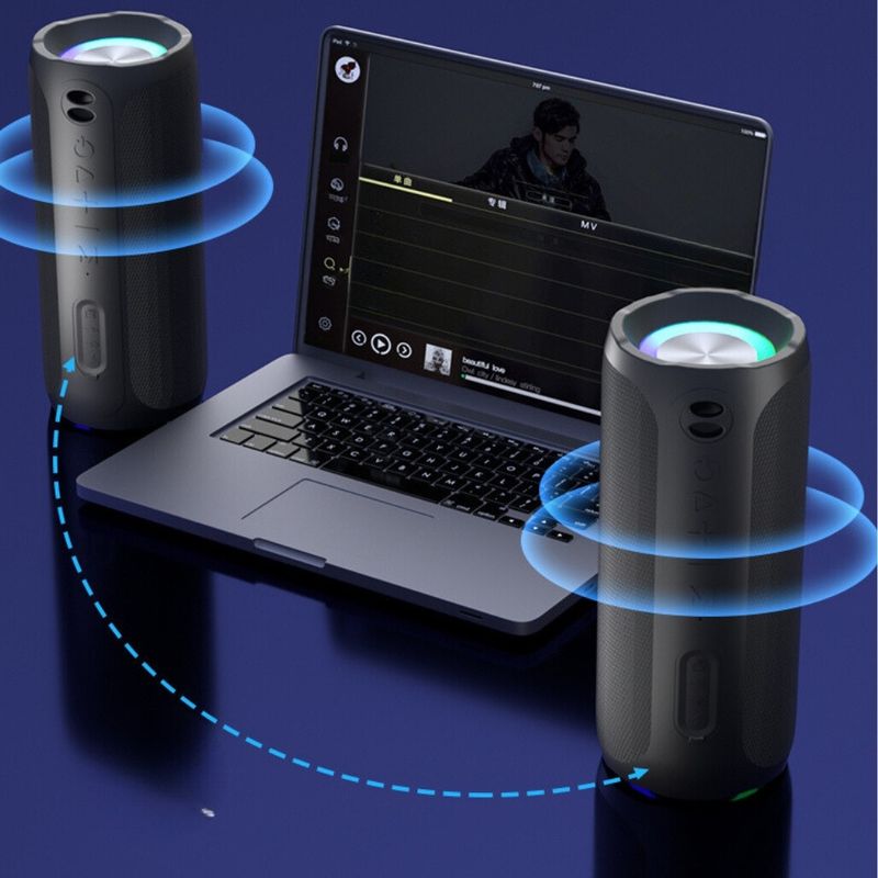 TV, Audio-Video si Foto - Portabile audio - Boxe portabile - Boxa portabila Bluetooth by DolphinMC®, Extra Bass, Fast-Pair, Autonomie 10 ore, Cititor Card SD, USB Type-C, Negru - Infinity.ro