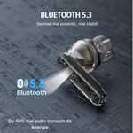 TV, Audio-Video si Foto - Portabile audio - Casti audio - Casti wireless DolphinMC®, Bluetooth 5.3, fara fir,Reducere dubla a zgomotului ENC+ANC Afisare LED, Autonomie 25 h,Negru - Infinity.ro