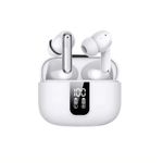 TV, Audio-Video si Foto - Portabile audio - Casti audio - Casti wireless DolphinMC®, Bluetooth 5.3, fara fir, Reducere dubla a zgomotului ENC+ANC Afisare LED, Autonomie 25 h, Alb - Infinity.ro