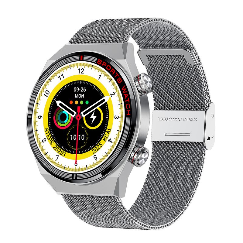 Laptop, Telefoane si Tablete - Wearables si gadgeturi - Gadgeturi - Accesorii SMART - Ceas smartwatch, QW39 by DolphinMC®, inteligent, fitness, NFC, Alipay unisex, ecran 1.39, apelare Bluetooth 5.1 Silver - Infinity.ro