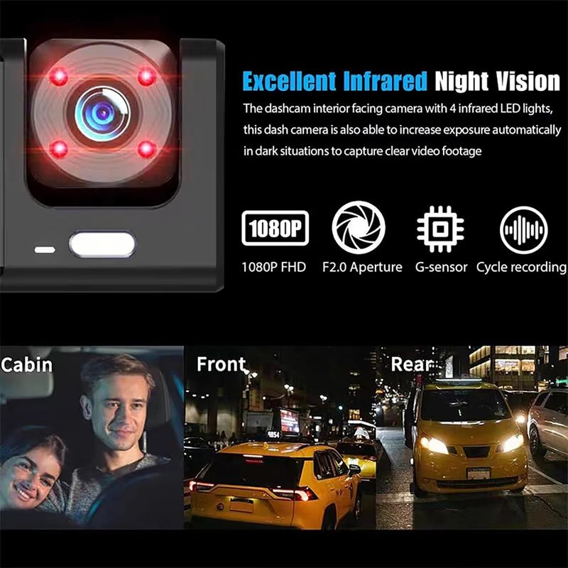 Auto si Moto - Electronice auto - Camere auto si DVR - Camera auto DVR by DolphinMC®,Dash Cam video 1920 1080P, Night Vision, Wi-Fi, G-Senzor, unghi vizualizare 170 Full HD - Infinity.ro