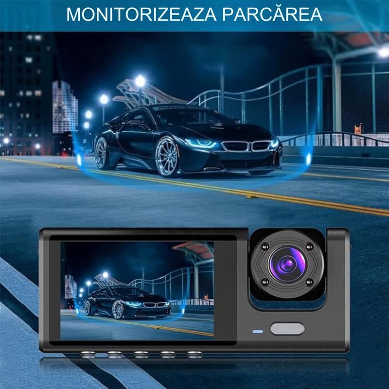 Auto si Moto - Electronice auto - Camere auto si DVR - Camera auto DVR by DolphinMC®,Dash Cam video 1920 1080P, Night Vision, Wi-Fi, G-Senzor, unghi vizualizare 170 Full HD - Infinity.ro