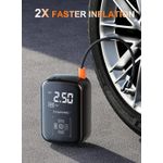 Auto si Moto - Reparatii si depanare - Compresoare auto - Compresor Auto portabil by DolphinMC®, 12V, Wireless, display digital, Lanterna incorporate, maxim 10 bar 1800 mAh,Negru - Infinity.ro