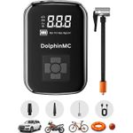 Auto si Moto - Reparatii si depanare - Compresoare auto - Compresor Auto portabil by DolphinMC®, 12V, Wireless, display digital, Lanterna incorporate, maxim 10 bar 1800 mAh,Negru - Infinity.ro
